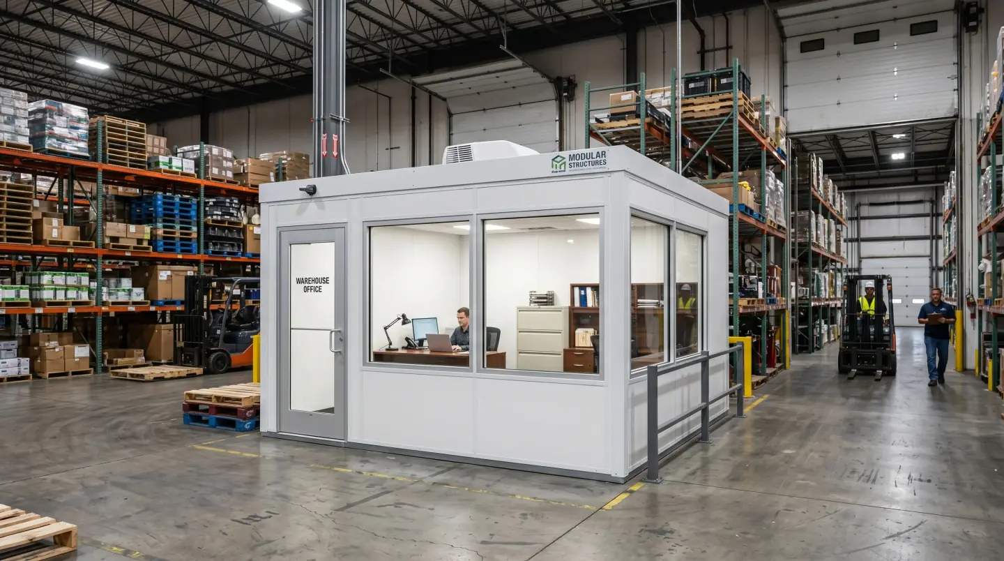 In-plant modular office system installed inside a Central PA warehouse