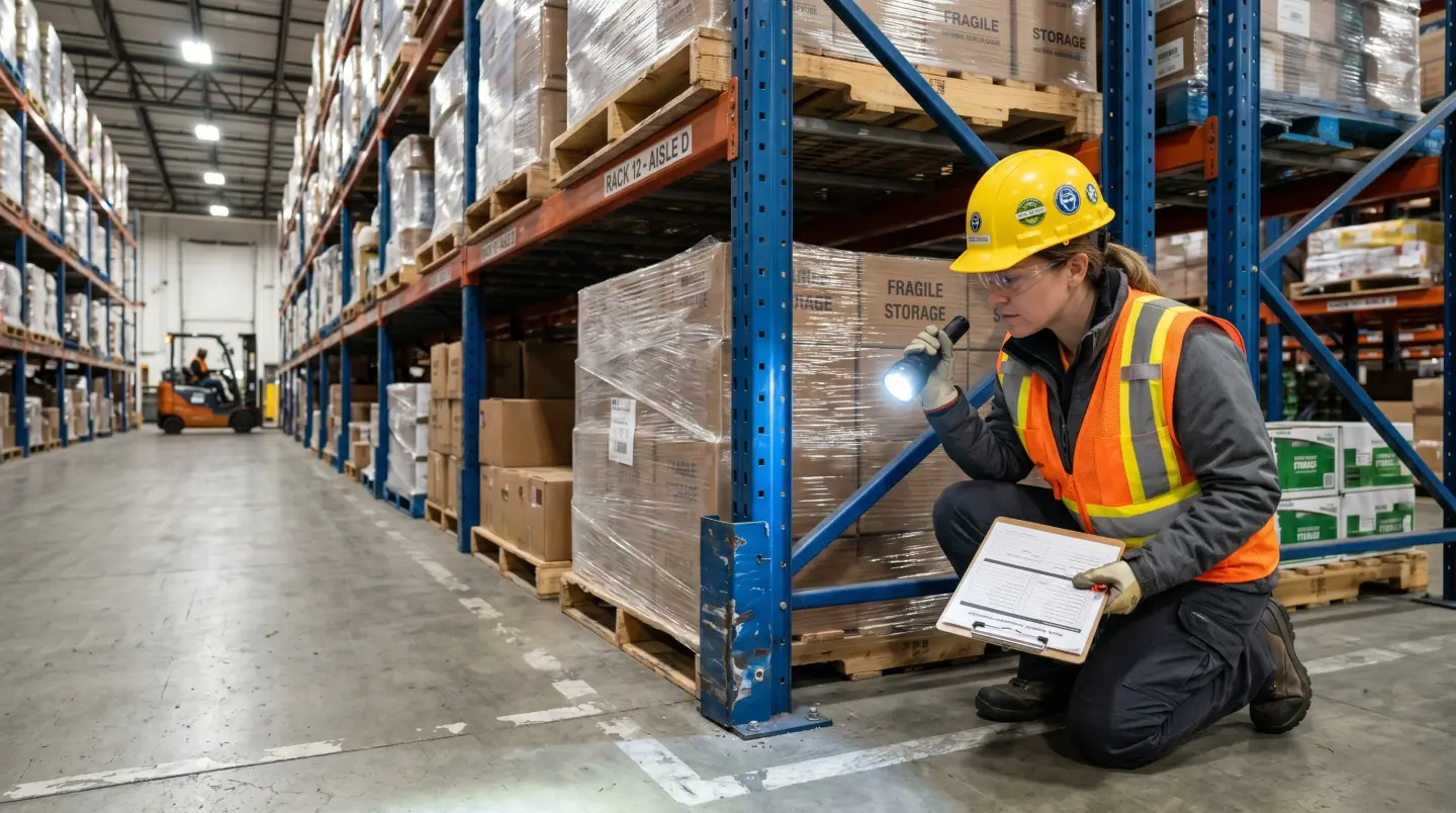 Pallet racking inspection and repair services in a Central PA warehouse
