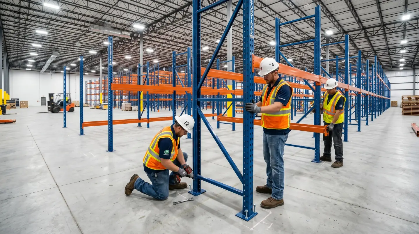 Pallet racking installation in a Central PA warehouse facility