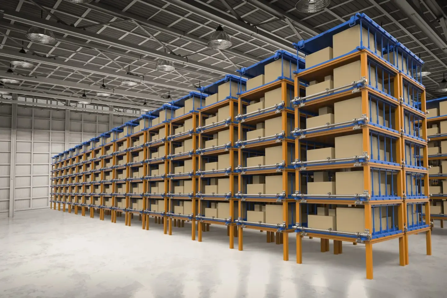 Engineered pallet racking layout